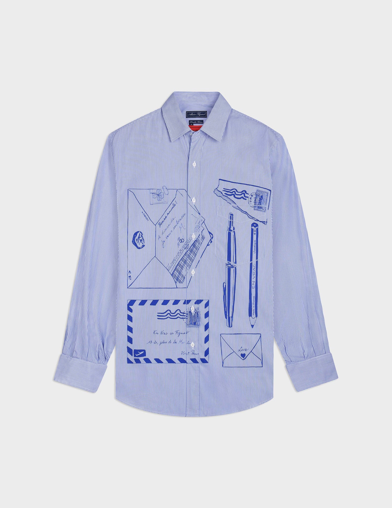 Striped blue Good News shirt - Figaret x En Vrac