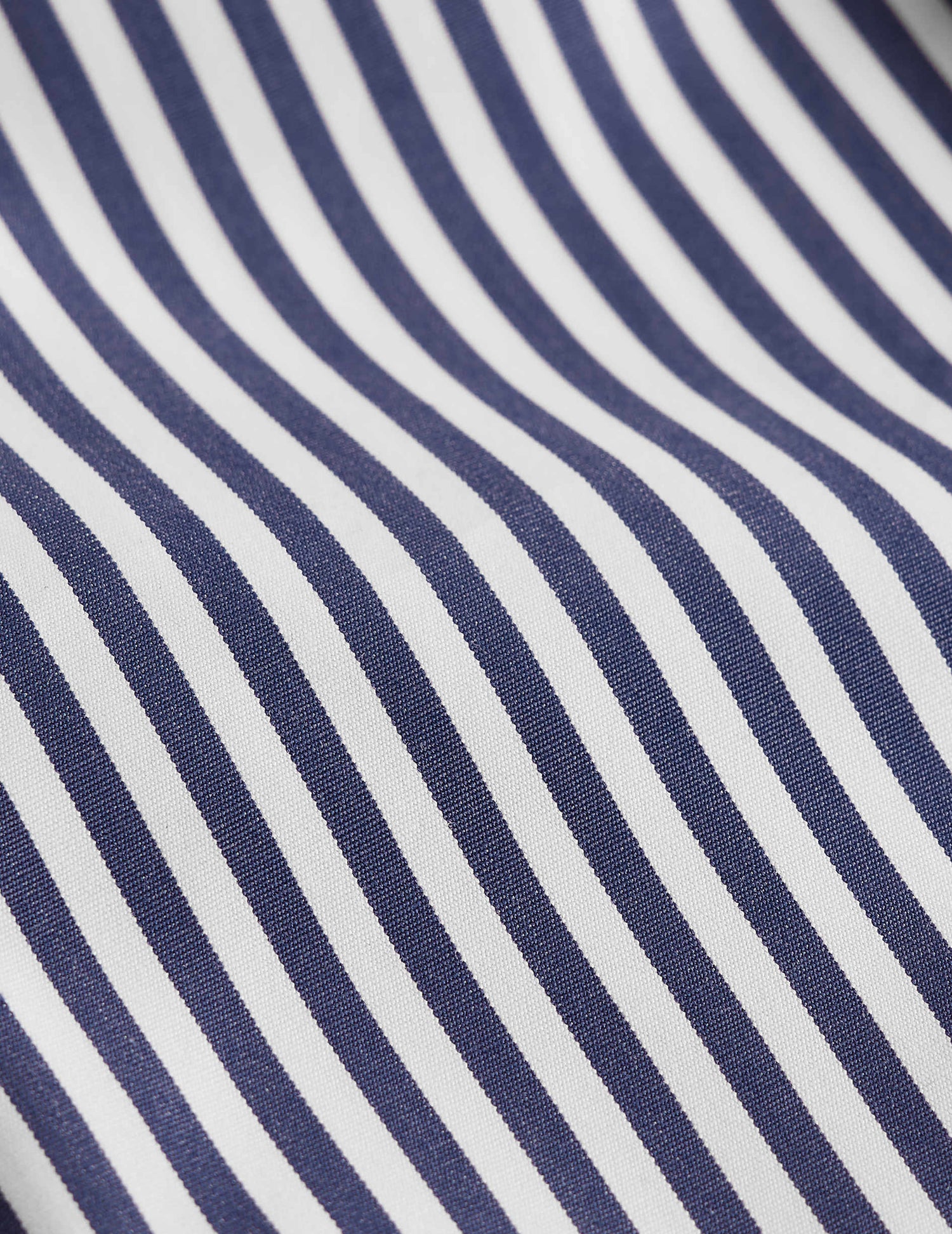 Unisex “Je t'aime” navy blue striped shirt - Poplin - Figaret Collar#9