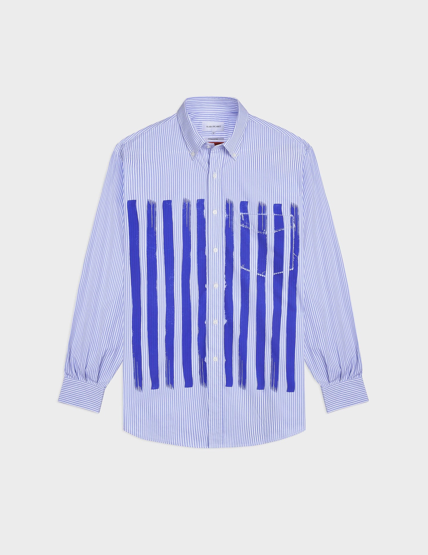 Blue paintbruch stripes shirt - Figaret x En Vrac