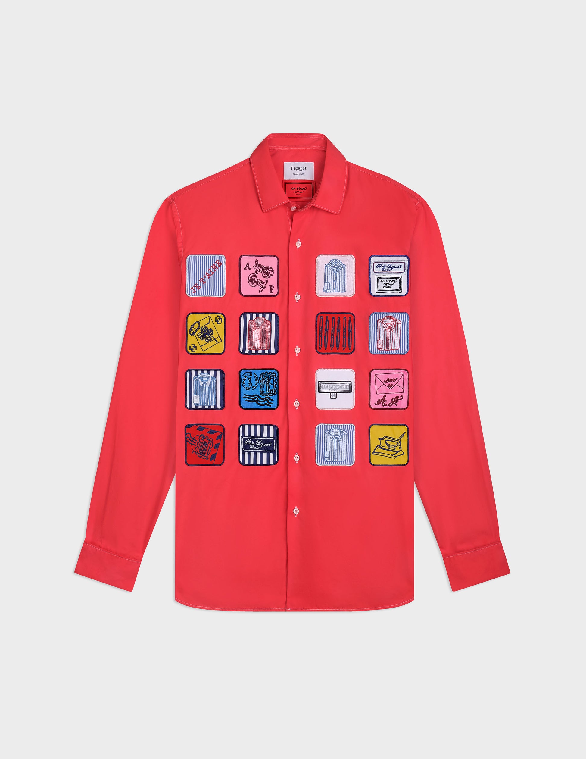 Red 16 badges shirt - Figaret x En Vrac