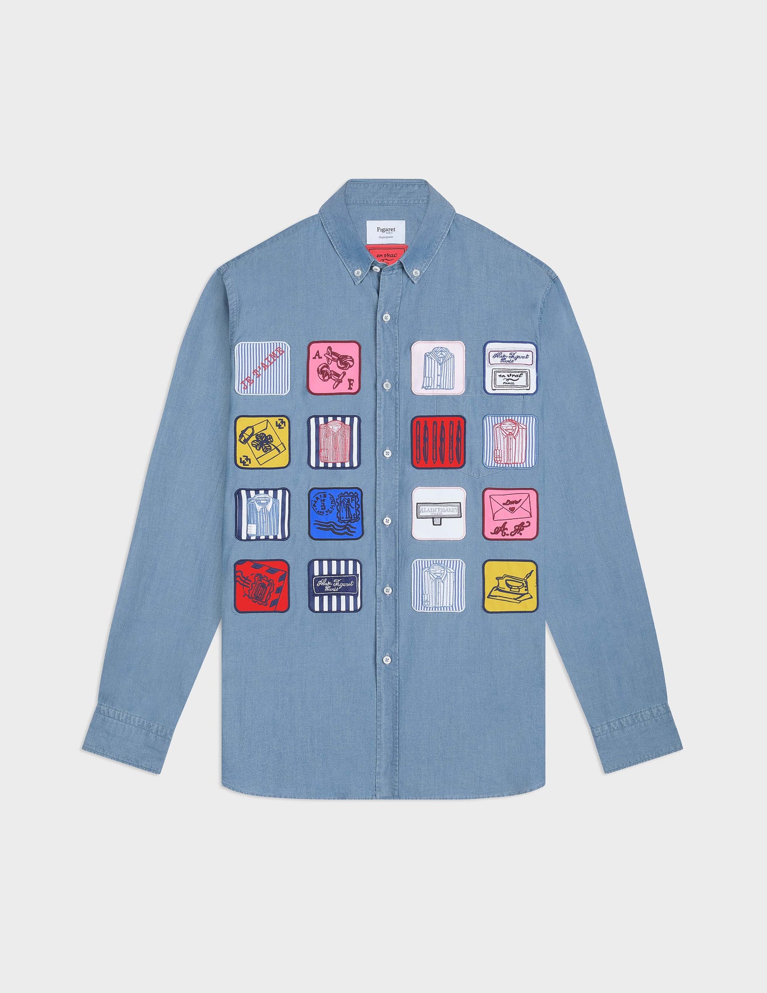 Denim 16 badges shirt - Figaret x En Vrac