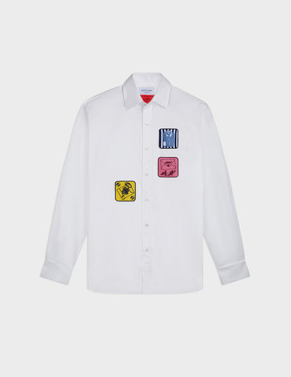 White 3 badges shirt - Figaret x En Vrac