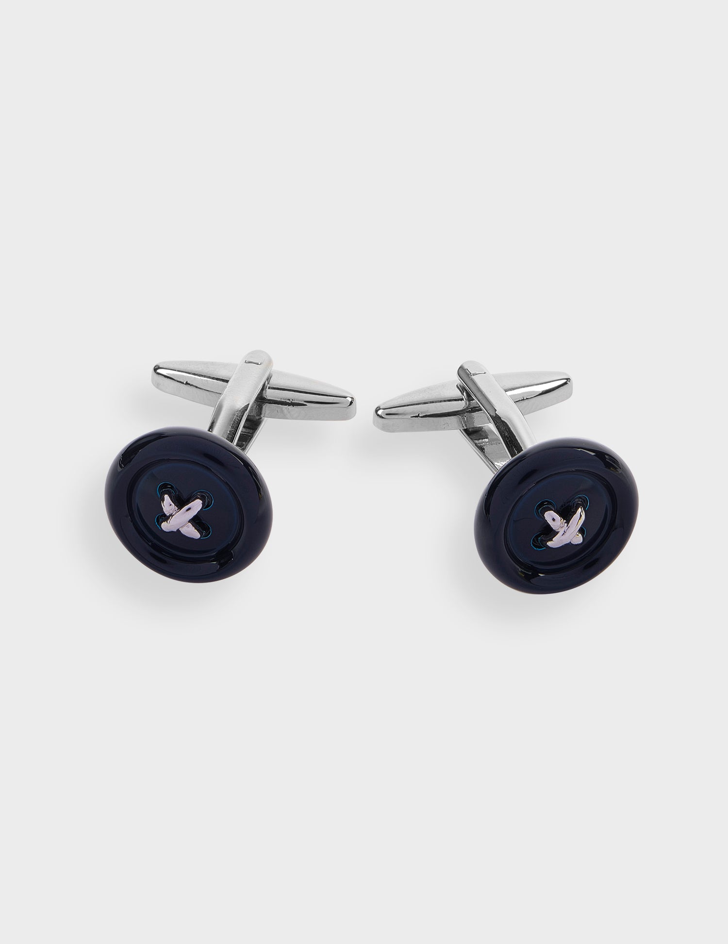 Laquered navy blue cufflinks