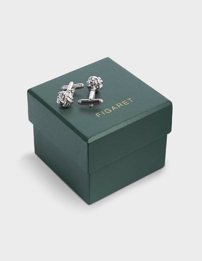 Silver knot cufflinks