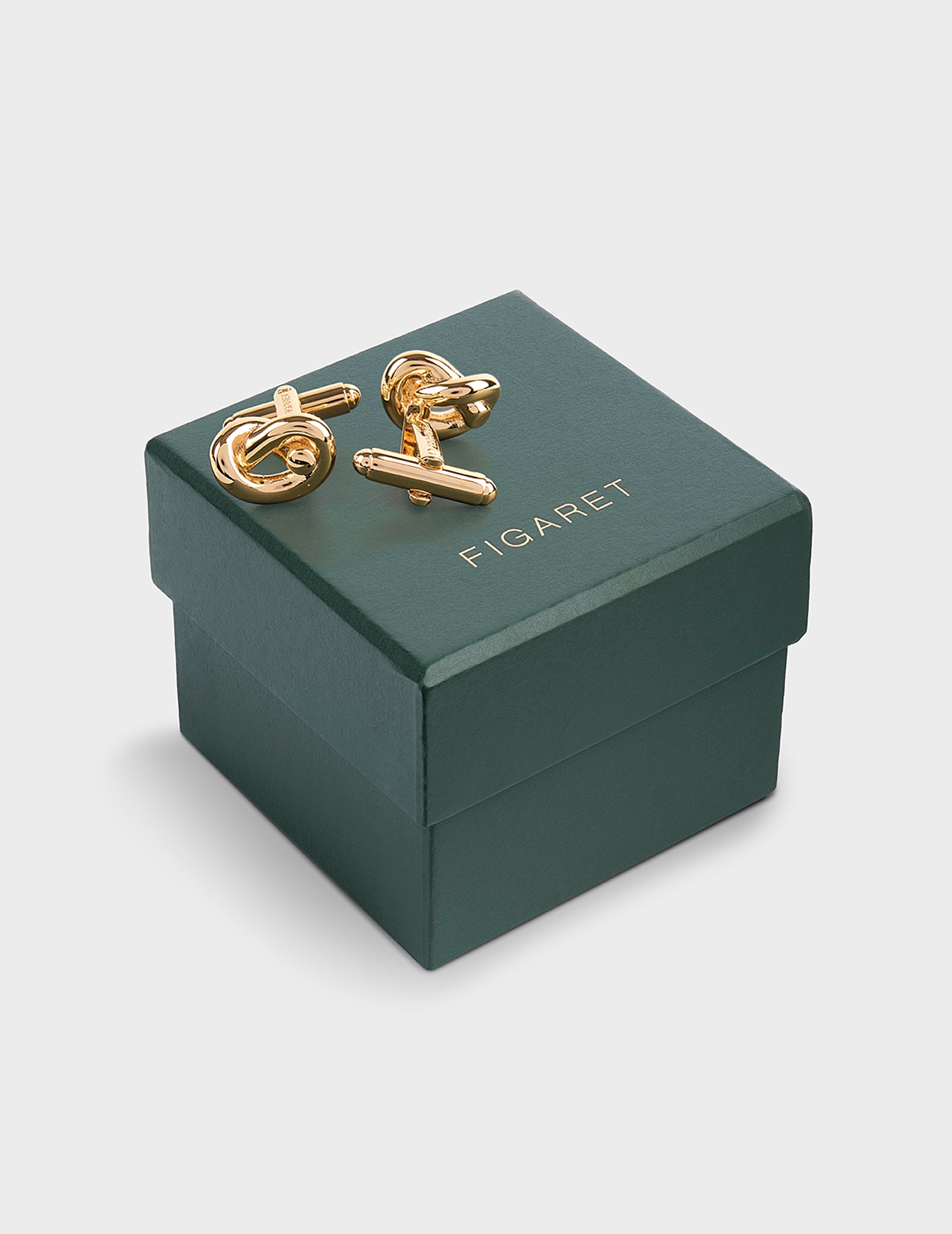 Gold sailor knot cufflinks