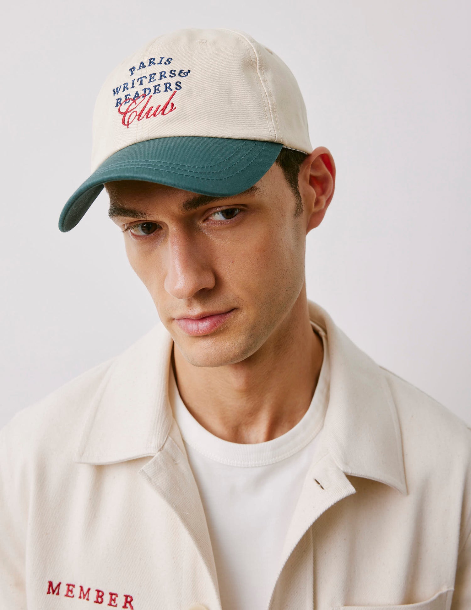 Messy Nessy embroidered ecru cap