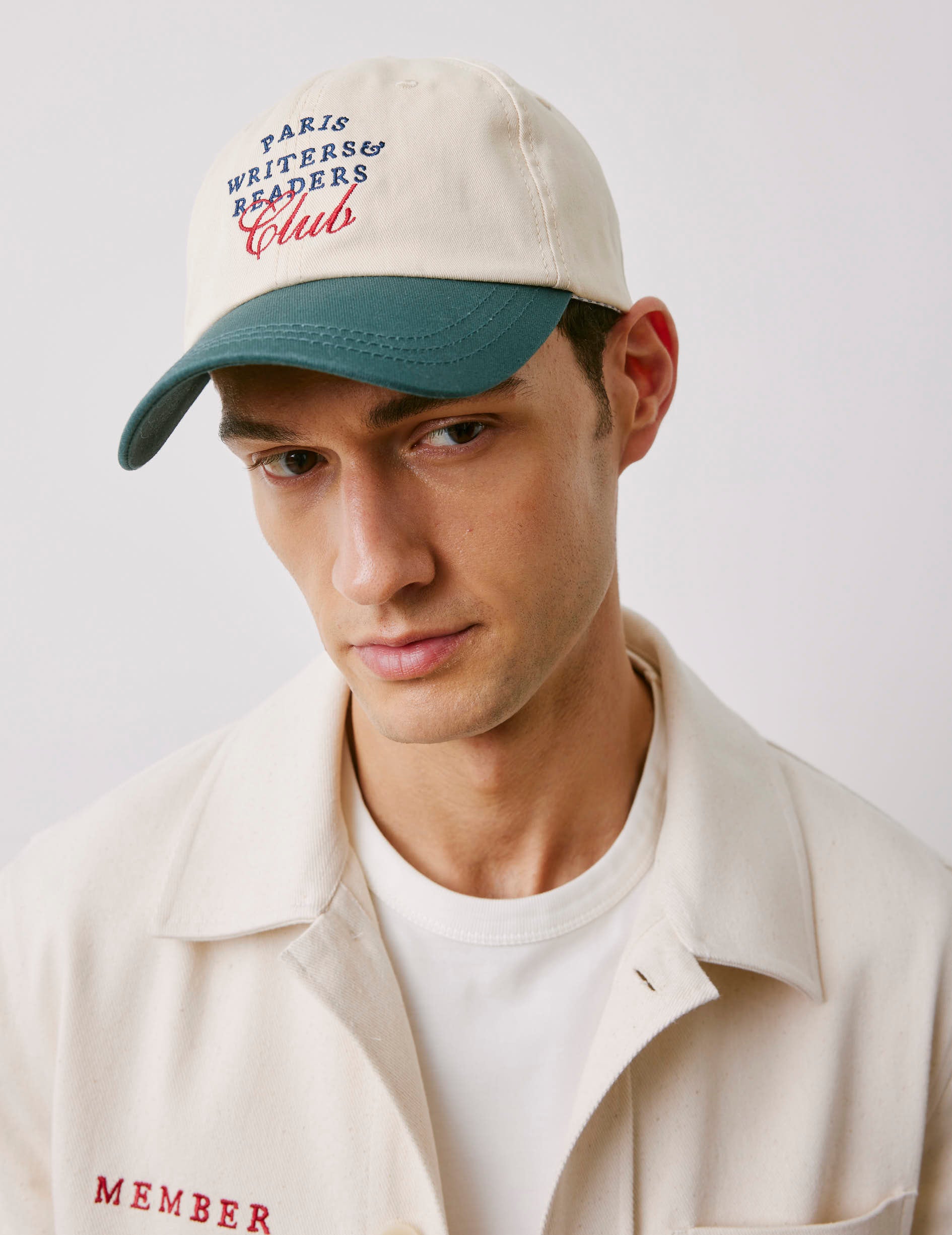 Messy Nessy embroidered ecru cap