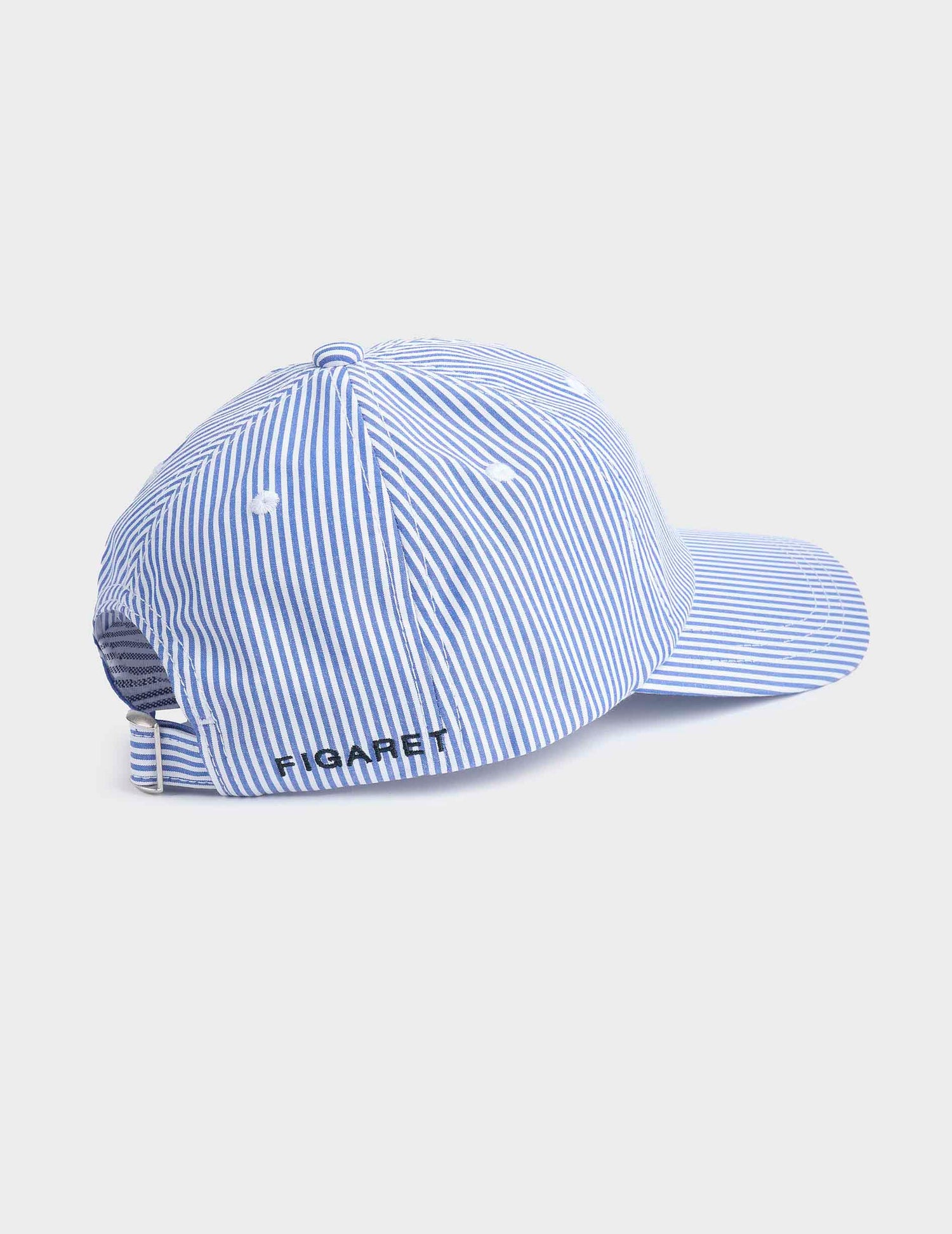 Casquette en seersucker rayée bleu