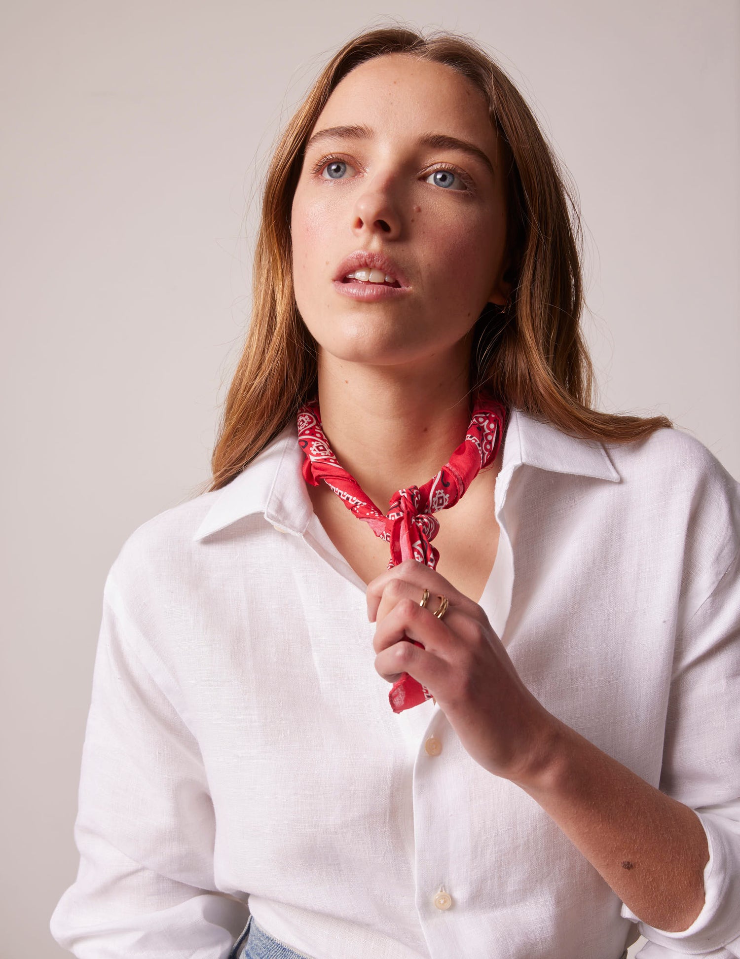 Bandana en coton rouge