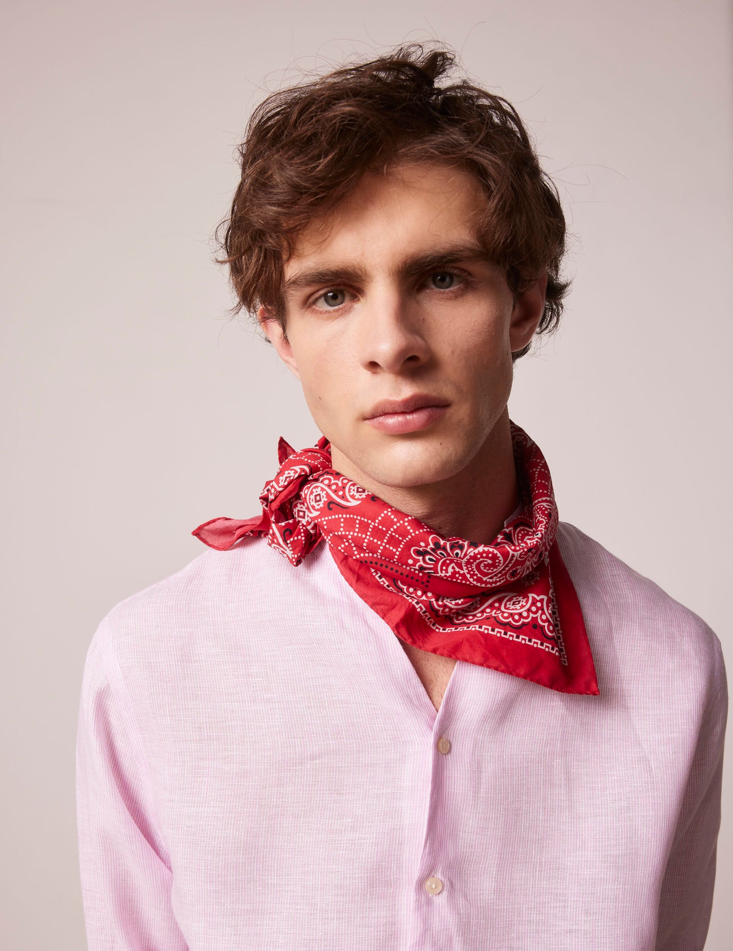 Bandana in red cotton print