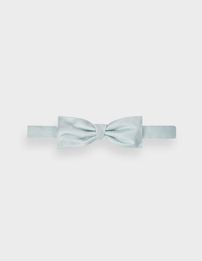 Blue patterned silk bow tie