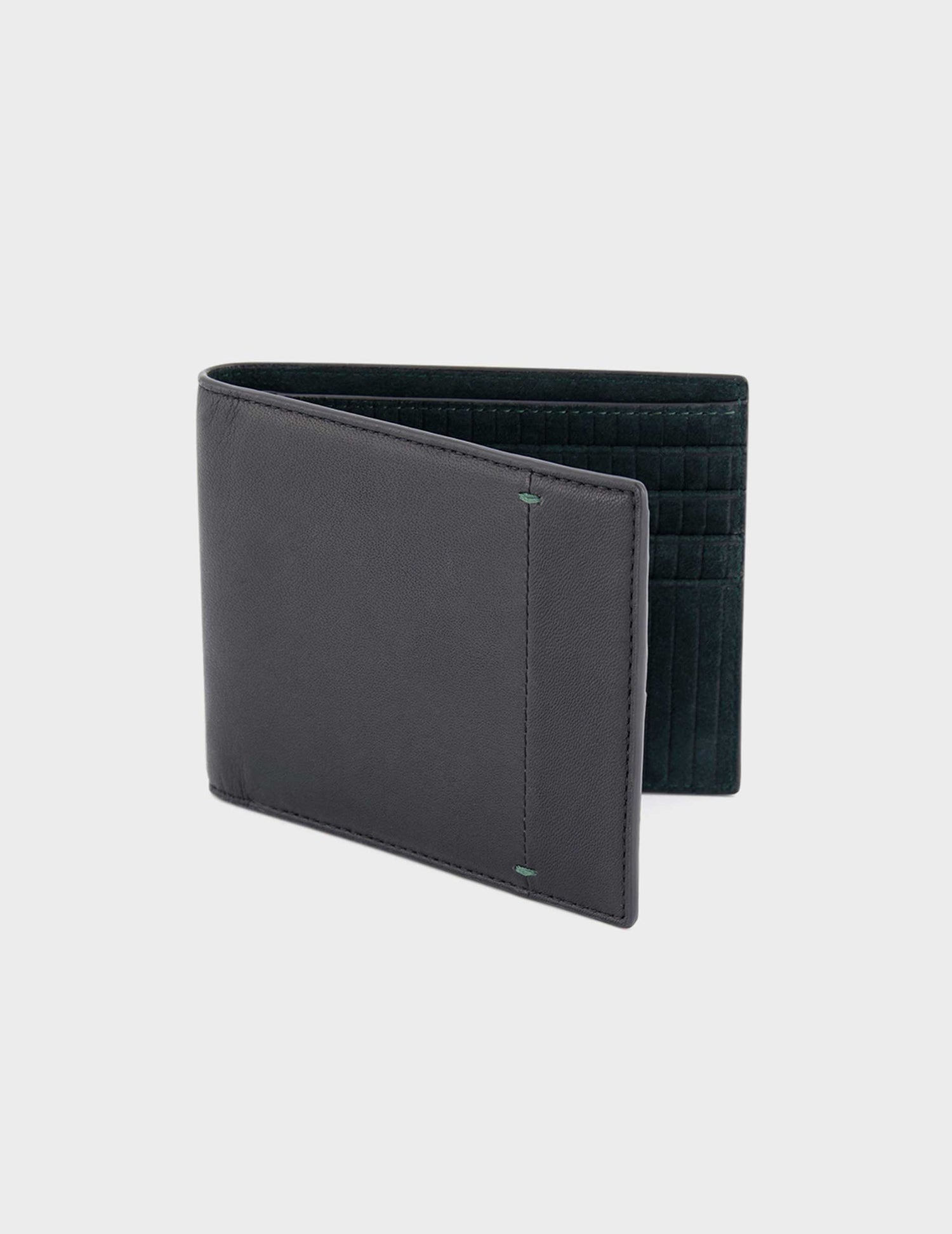 Black leather and suede wallet