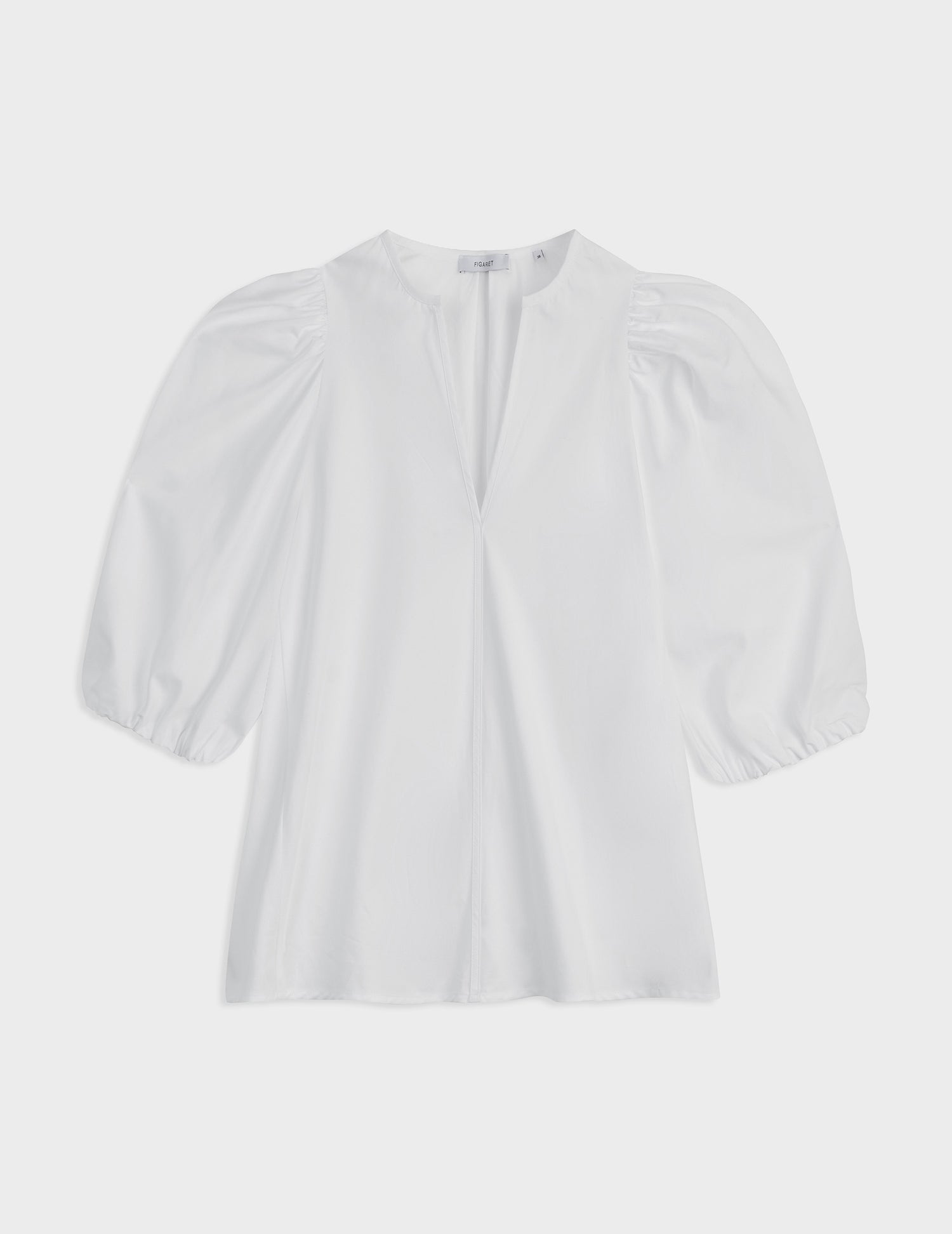 Blouse Juliette blanche - Popeline - Col V#4