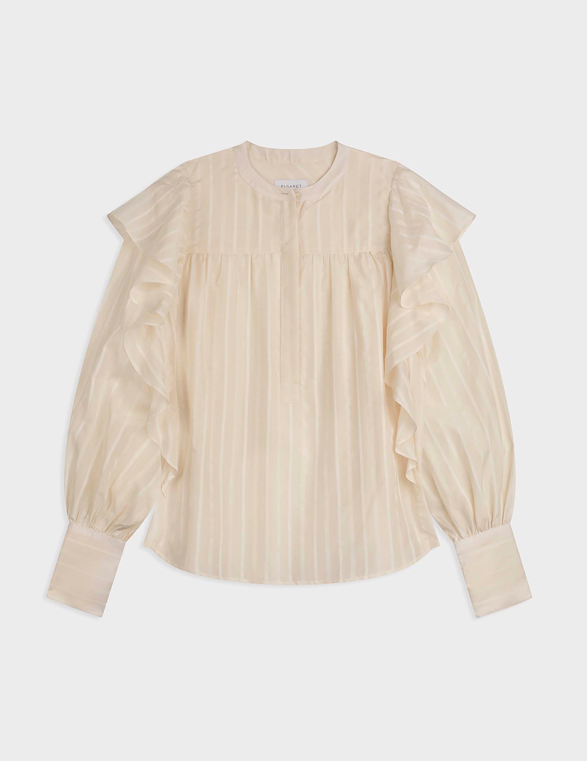 Ecru striped Mira blouse