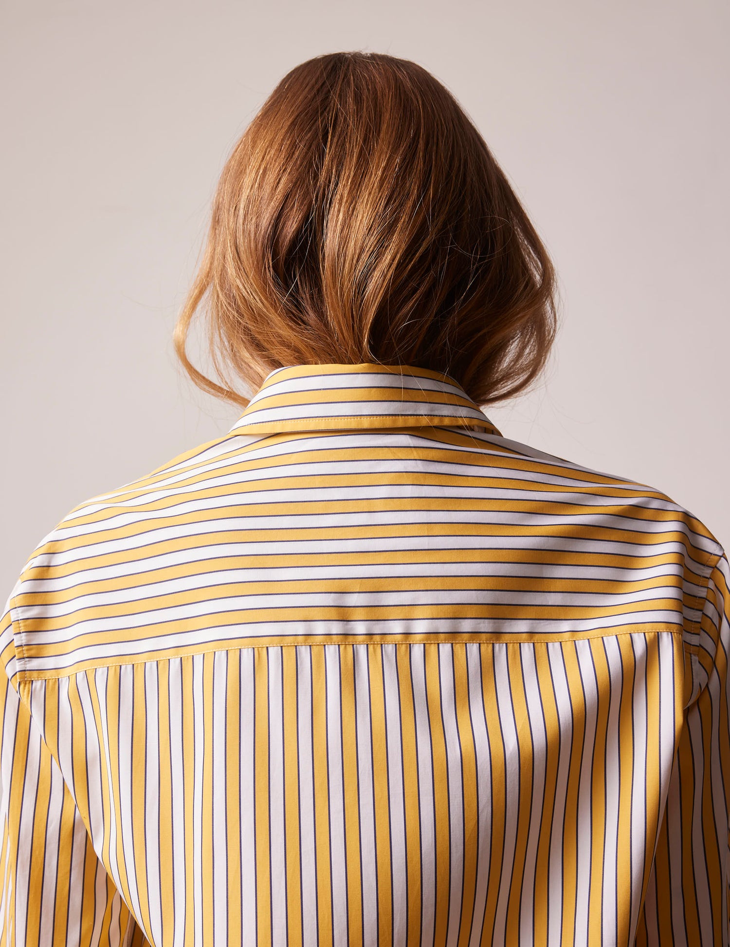 Yellow striped Charlotte shirt - Popeline - Chemise Collar#2