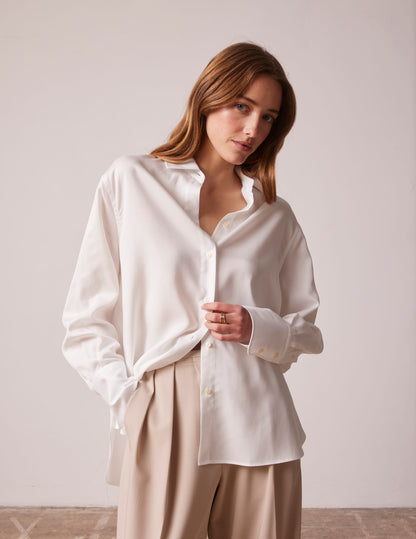 Oversized white Léa shirt