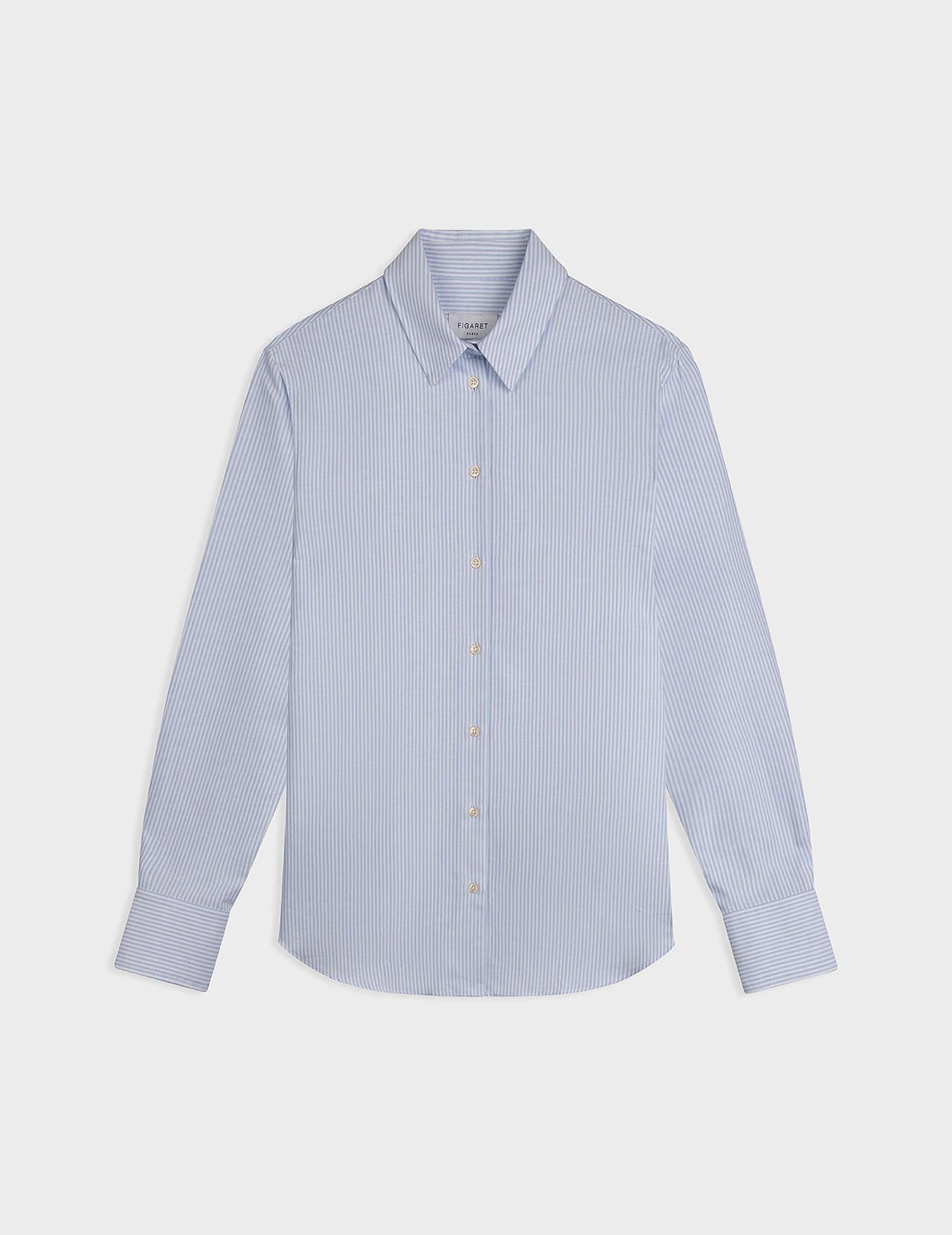 Blue striped Marion shirt - Oxford - Shirt Collar#3