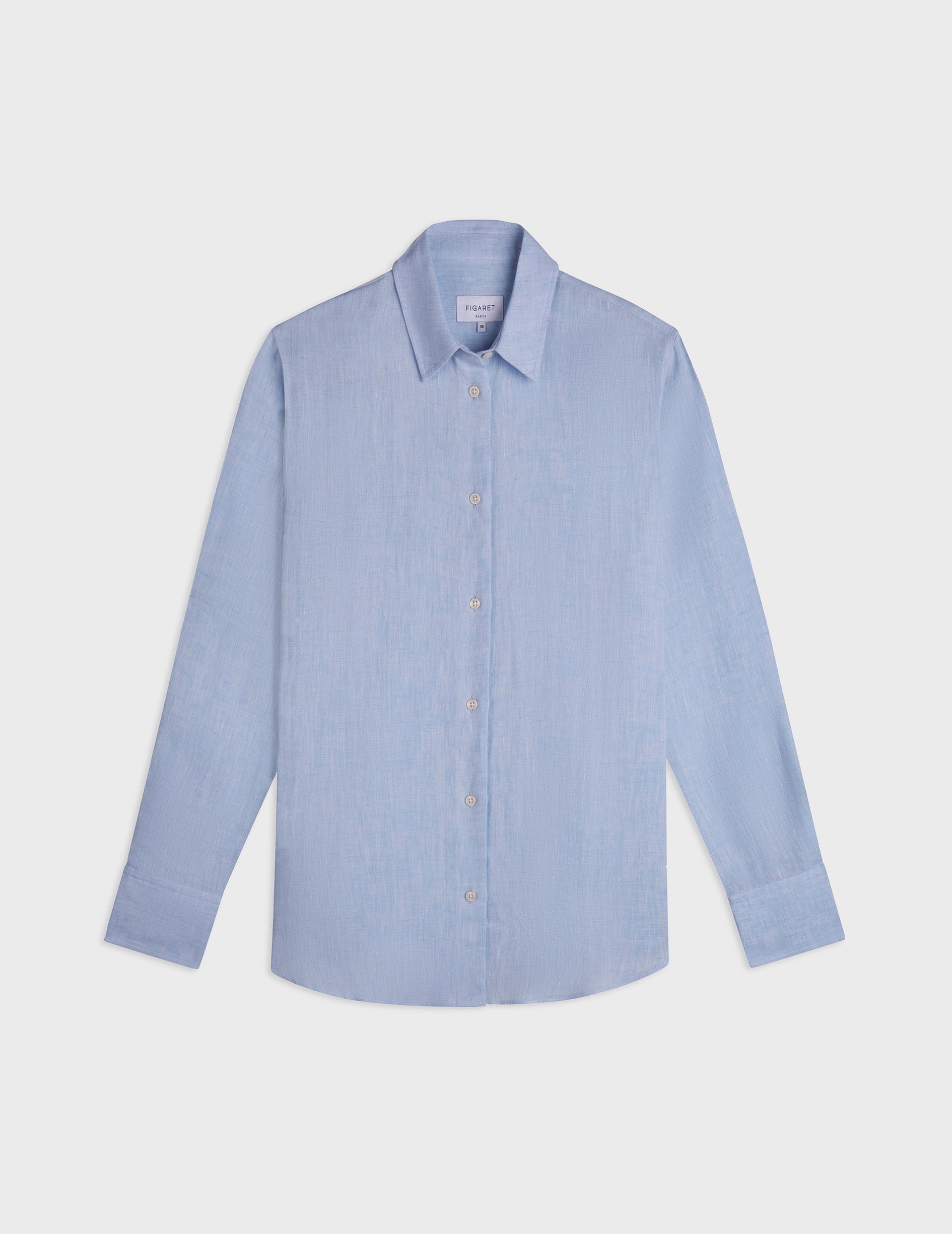 Marion shirt in blue linen