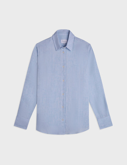 Marion shirt in blue linen