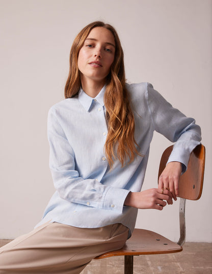 Blue linen Marion shirt