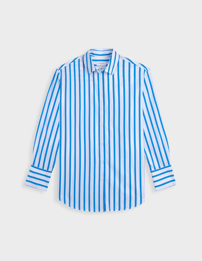 Oversized blue striped Mathilde shirt