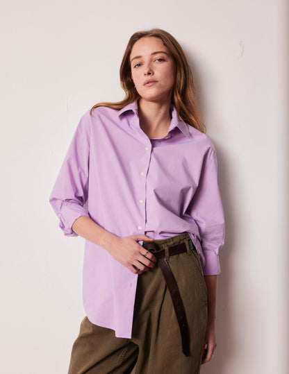 Oversized purple Mathilde shirt