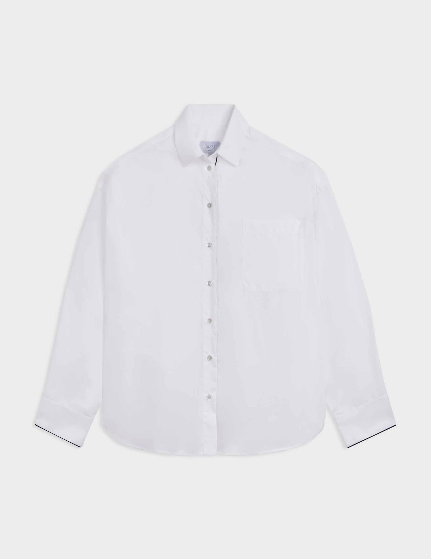 Oversized white Soffy shirt - Popeline - Chemise Collar#4