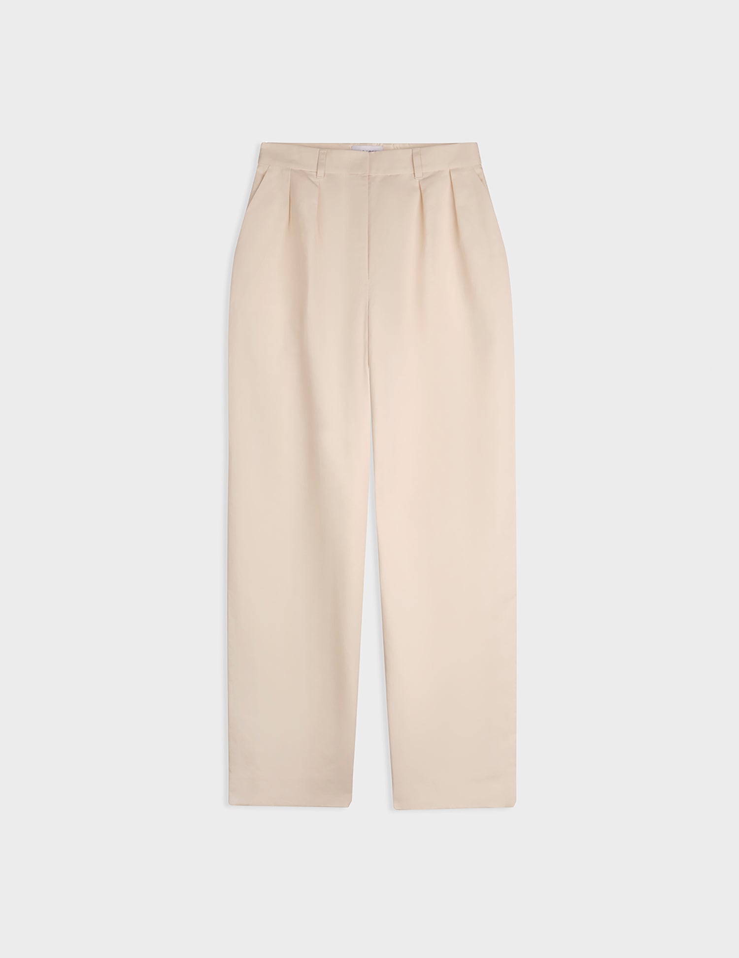 Ecru Lyzie pants in cotton twill and linen