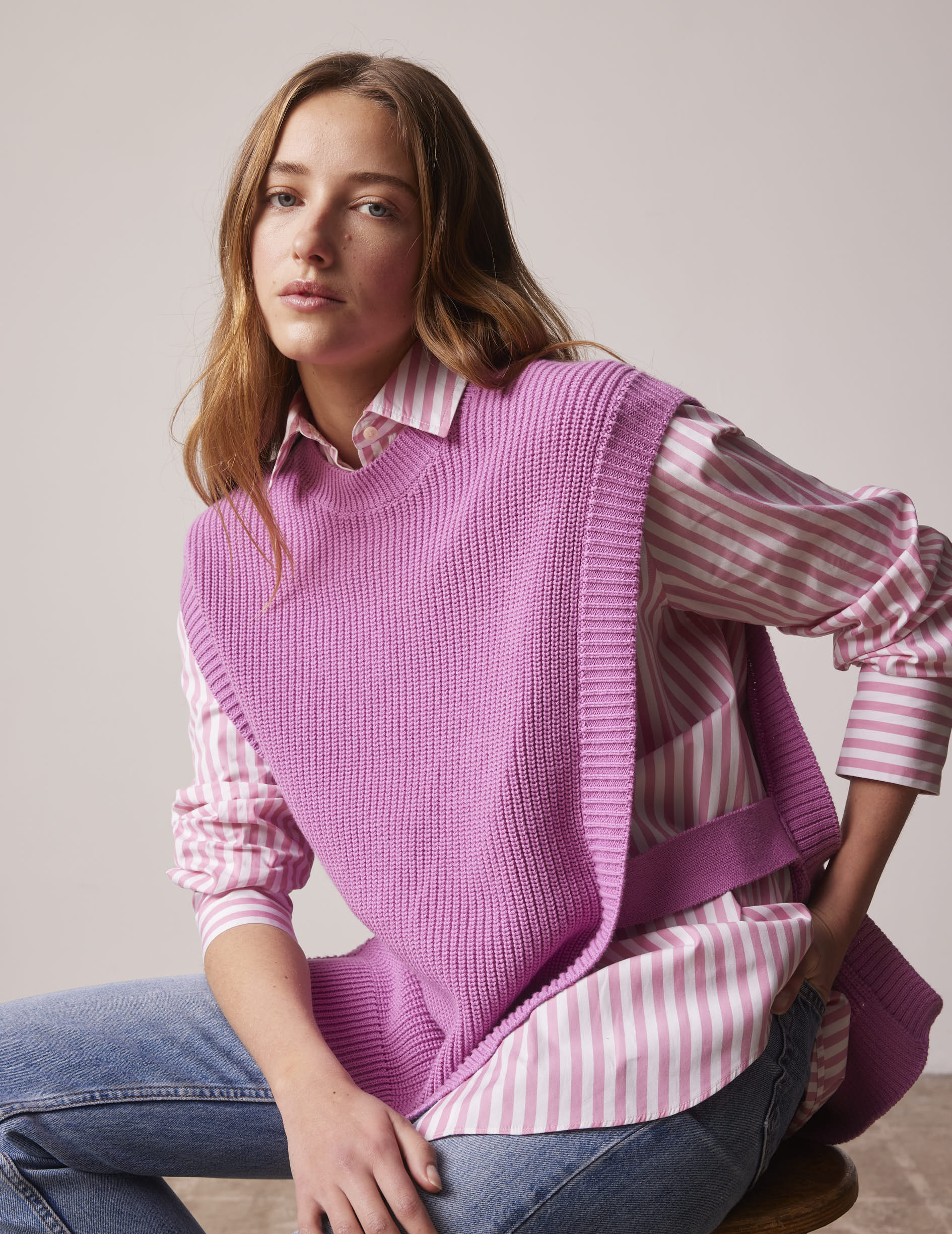 Pink cotton Ilonna vest