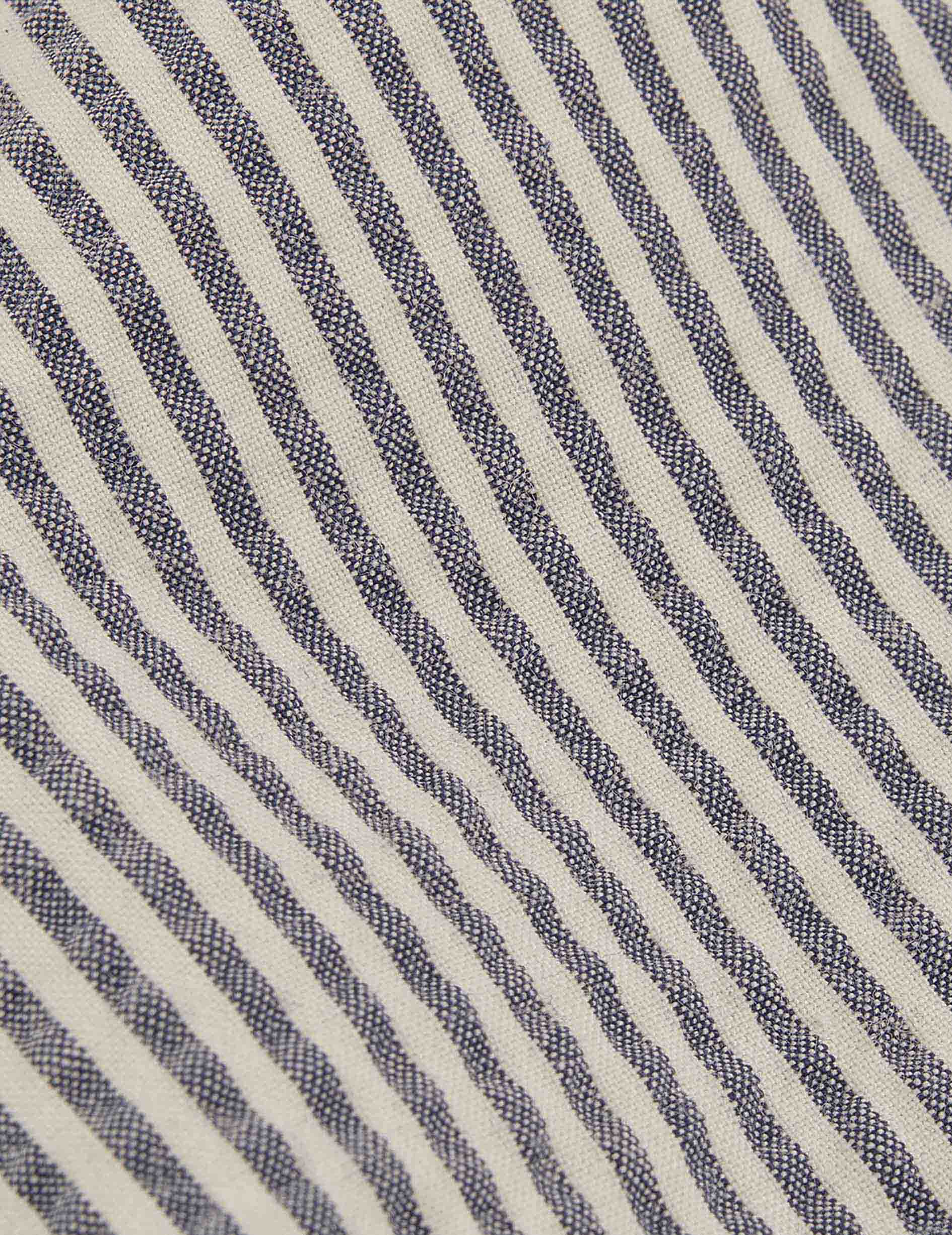 Blue striped Laurent bermudas in seersucker