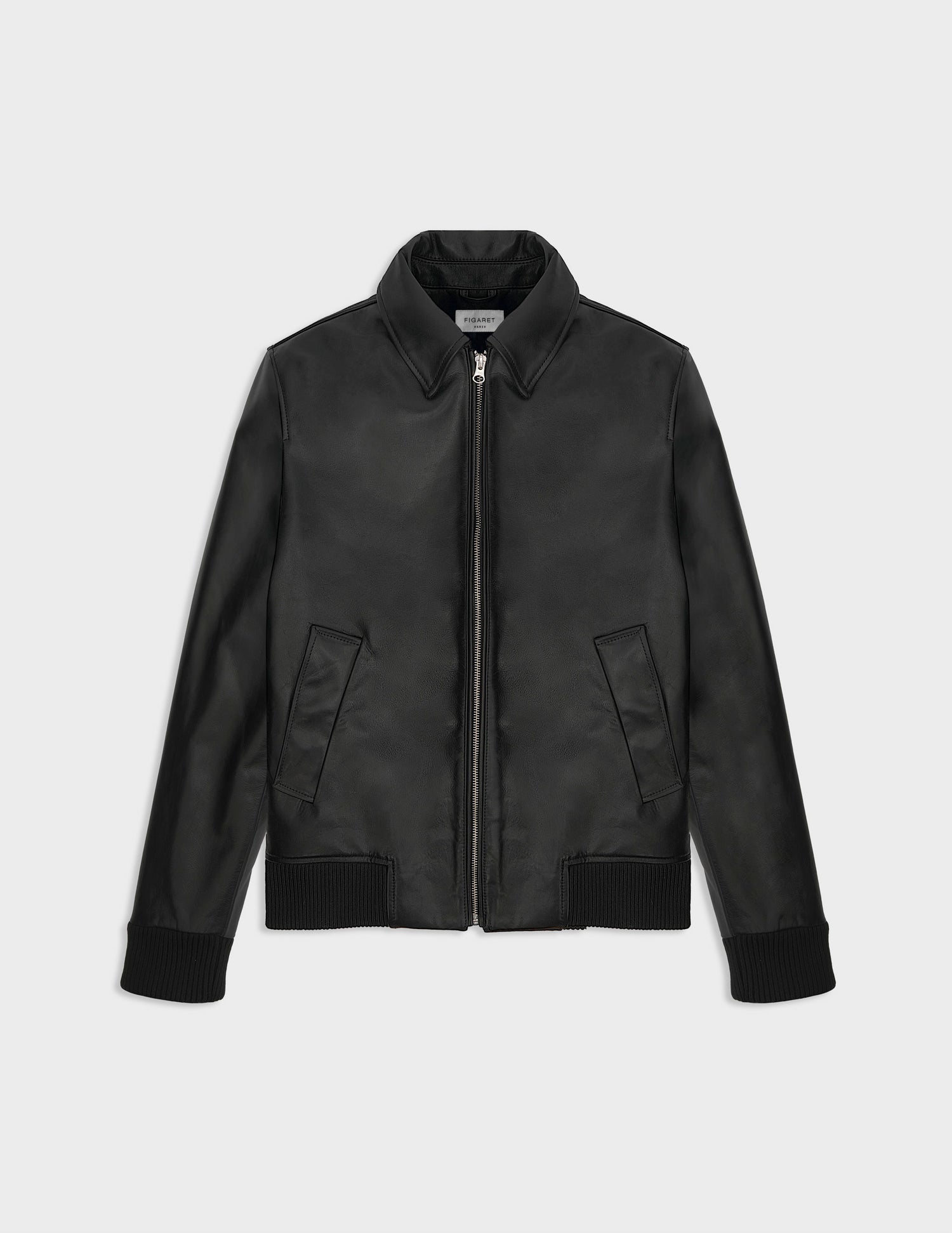 Blouson Loan en cuir de vachette noir