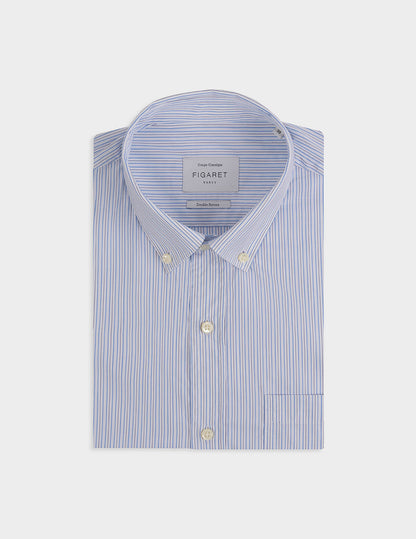 Blue striped classic shirt