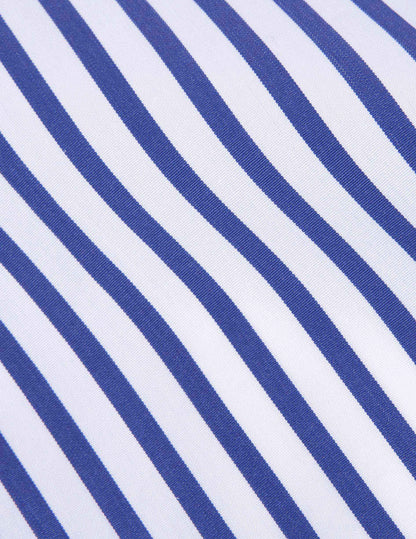 Blue striped semi-fitted shirt