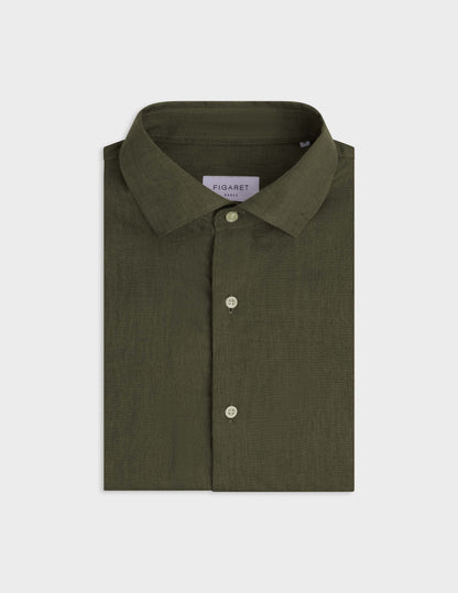 Aristotle kaki linen shirt