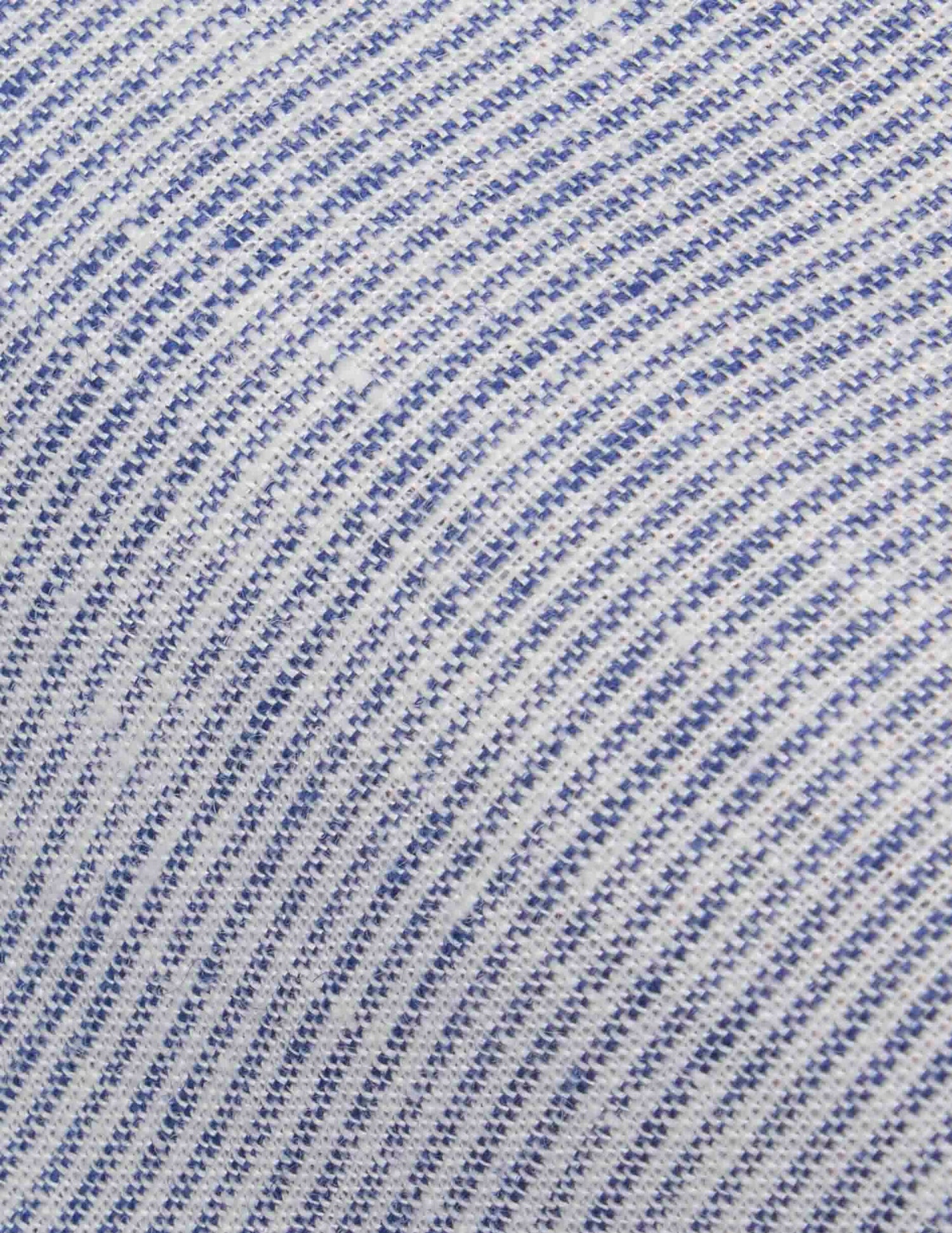 Chemise Aristote en lin rayé bleu - Lin - Col Italien#4