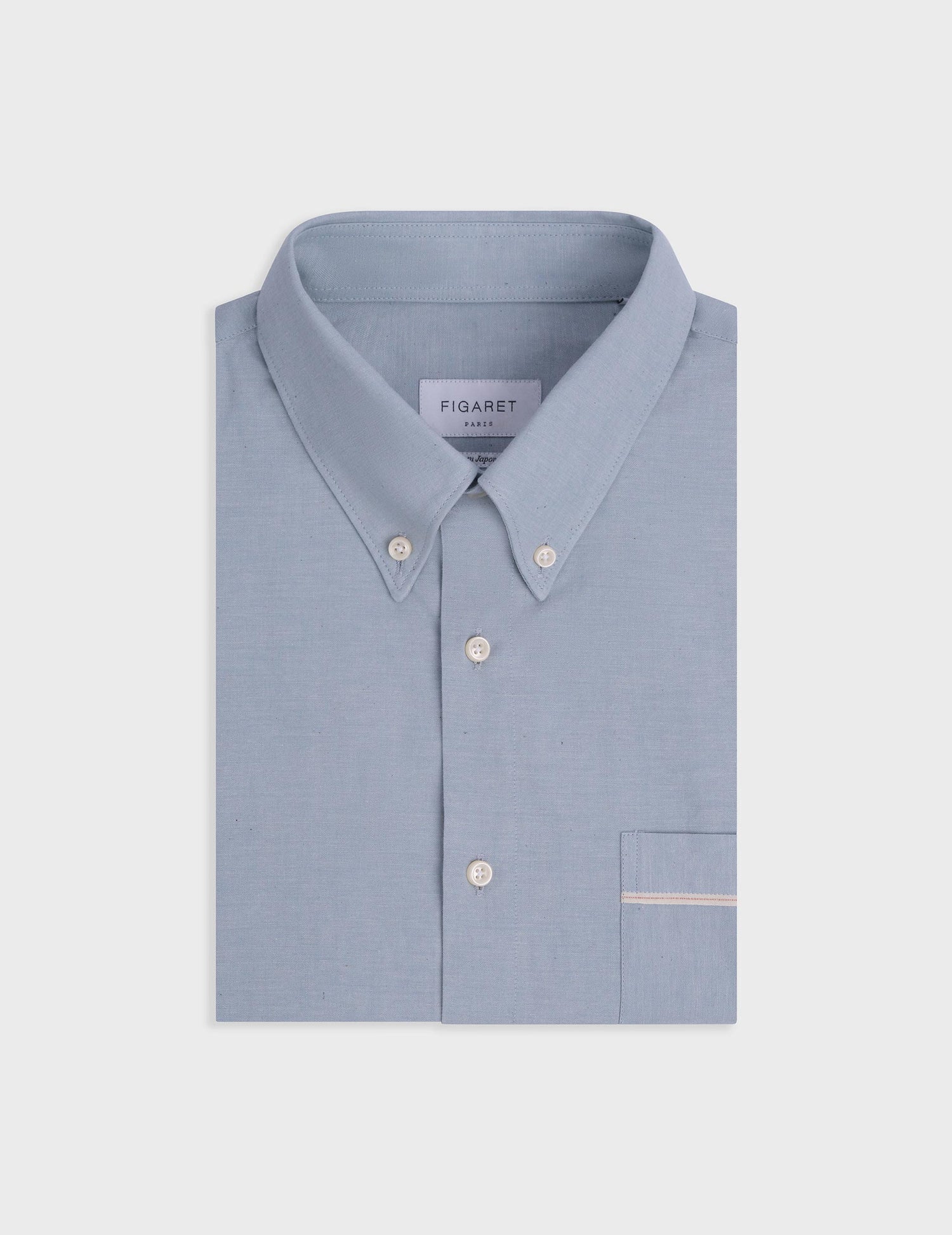 Blue Armand shirt - Toile selvedge - Prodigieux boutonné Collar#4