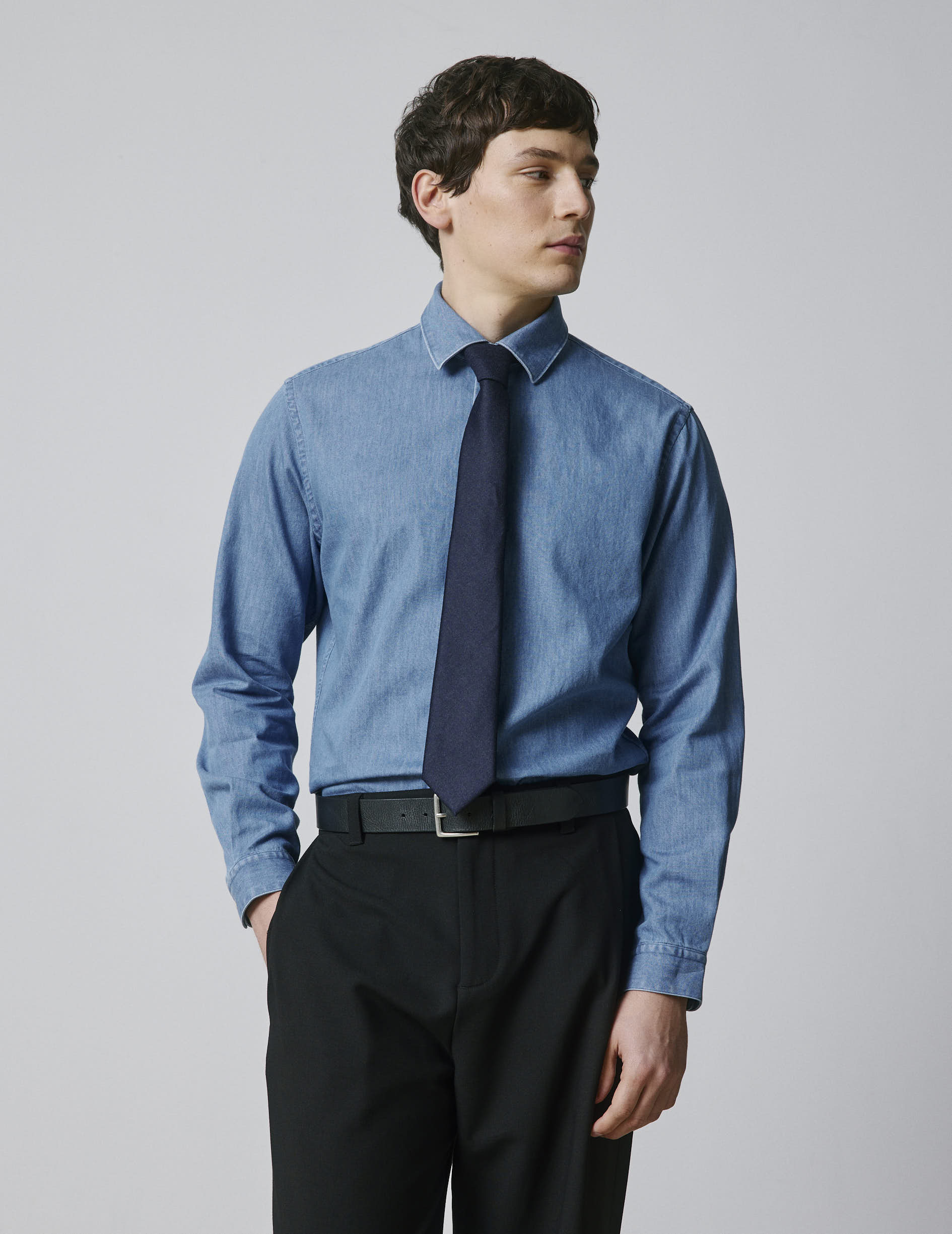 Auguste blue denim shirt - Denim - French Collar