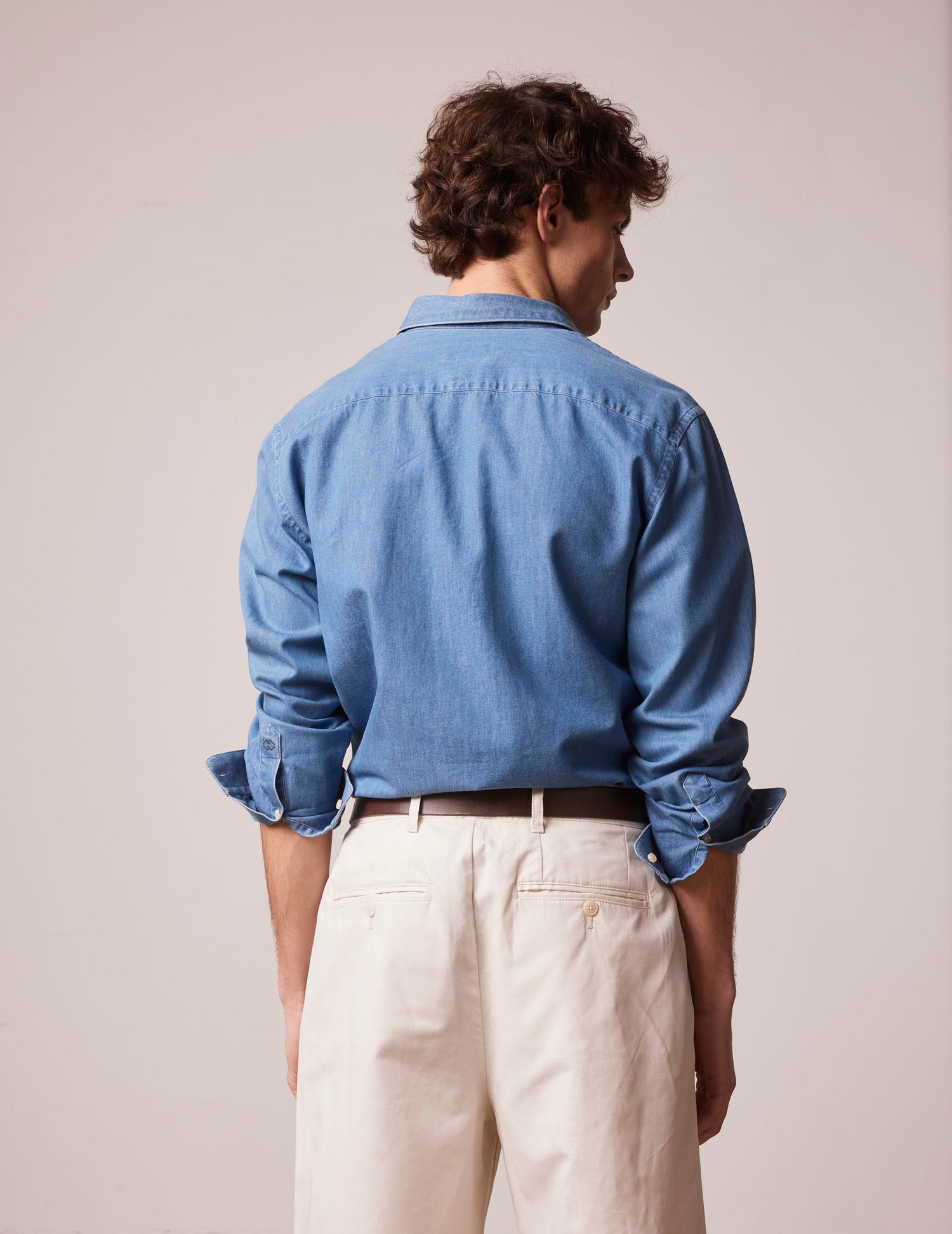 Blue denim Auguste shirt - Denim - Français Collar#2