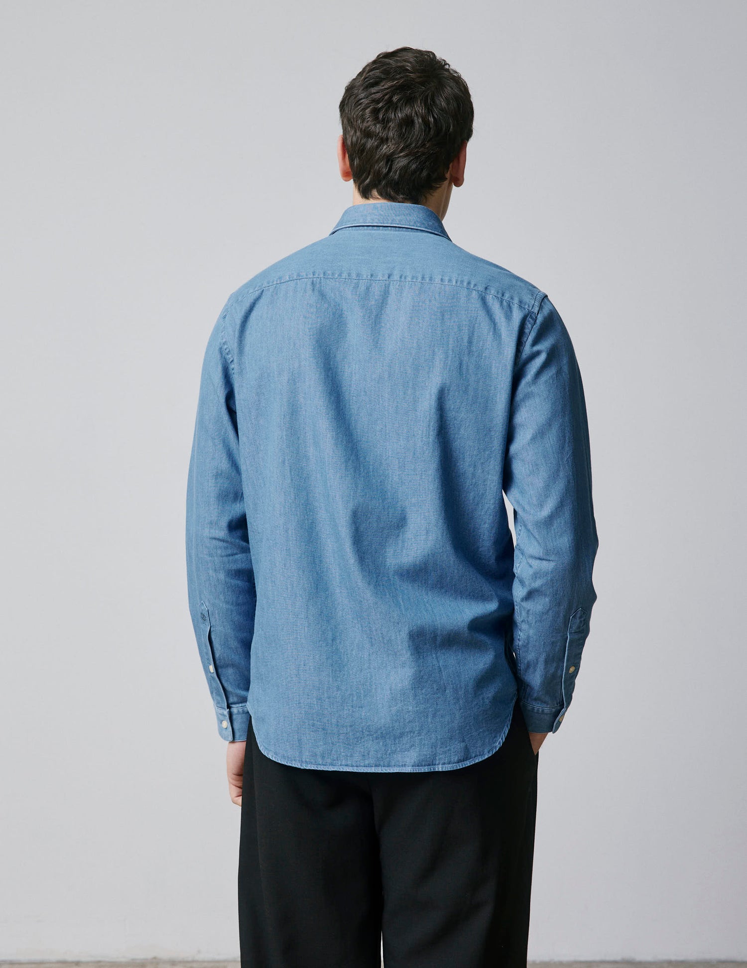 Blue denim Auguste shirt - Denim - French Collar#2