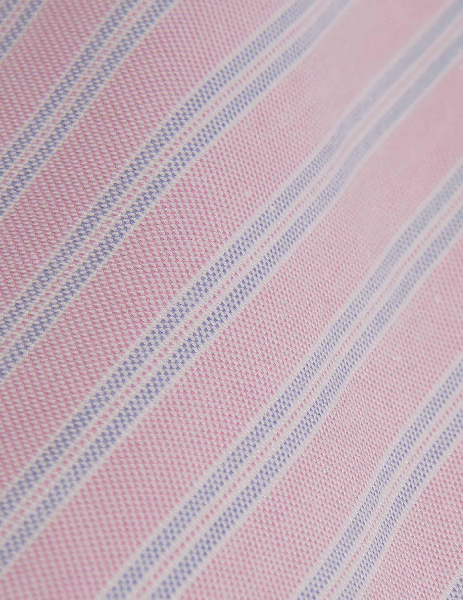 Pink striped Auguste shirt - Oxford - French Collar