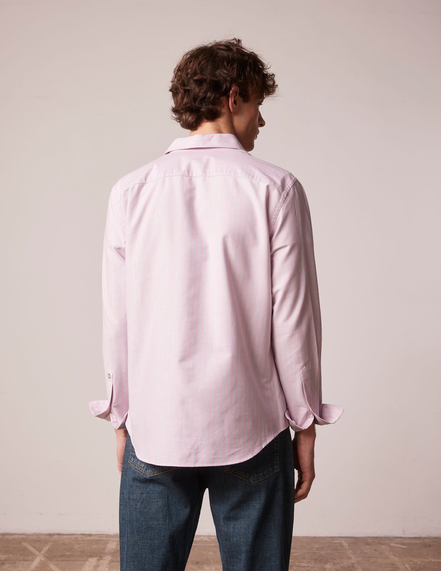 Pink striped Auguste shirt - Oxford - French Collar#2