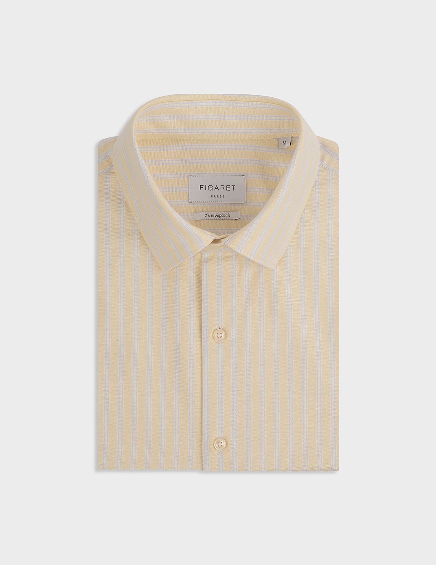 Chemise Auguste rayée jaune - Oxford - Col Français#4