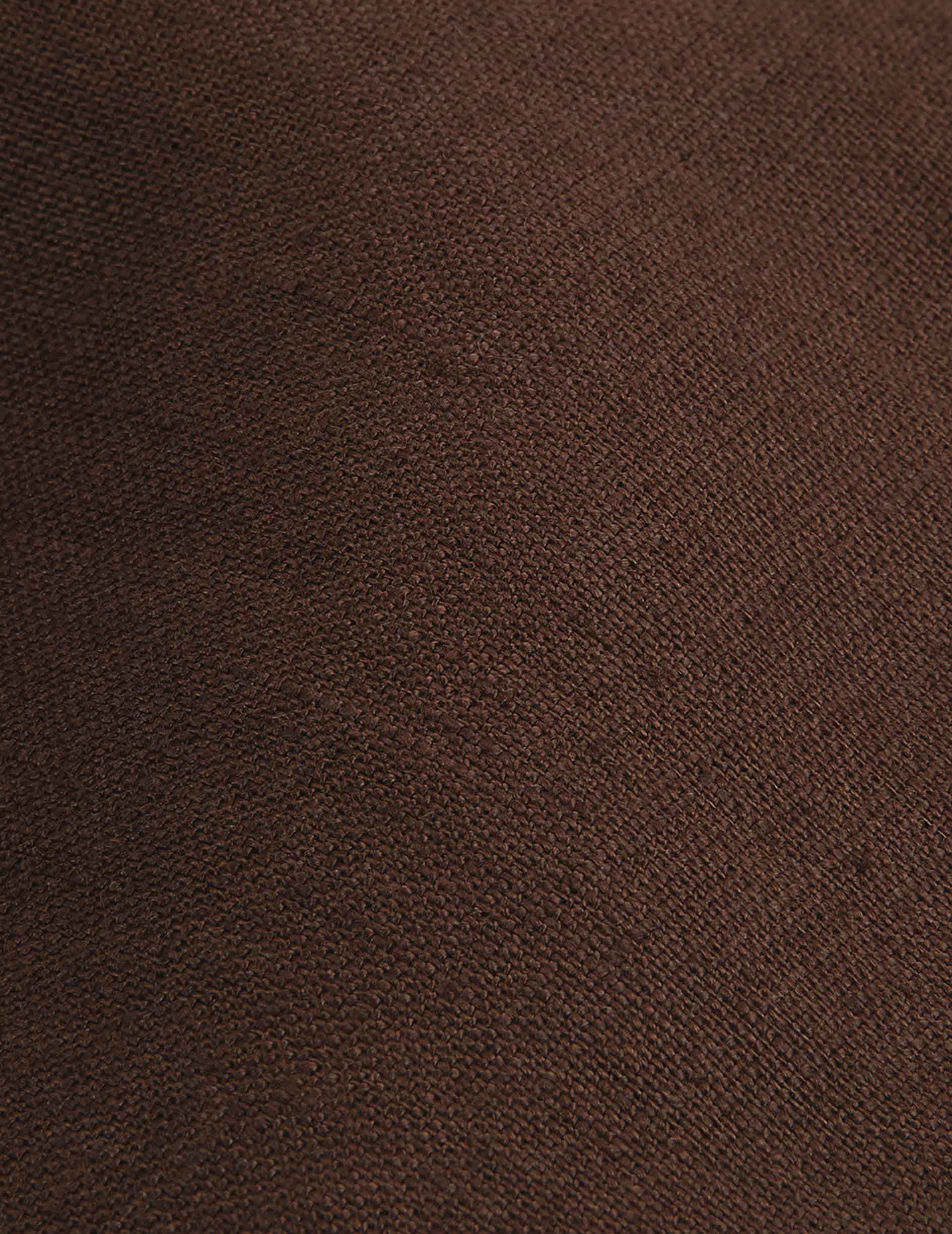 Brown linen Auguste shirt - Lin - Français Collar