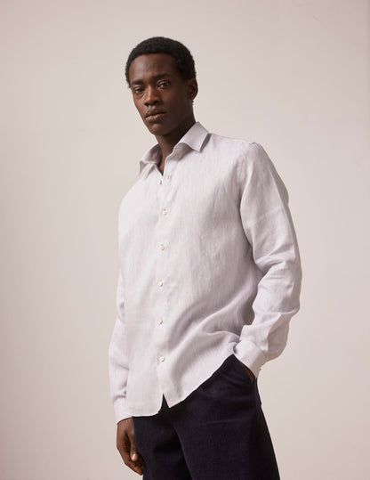 Grey linen Auguste shirt