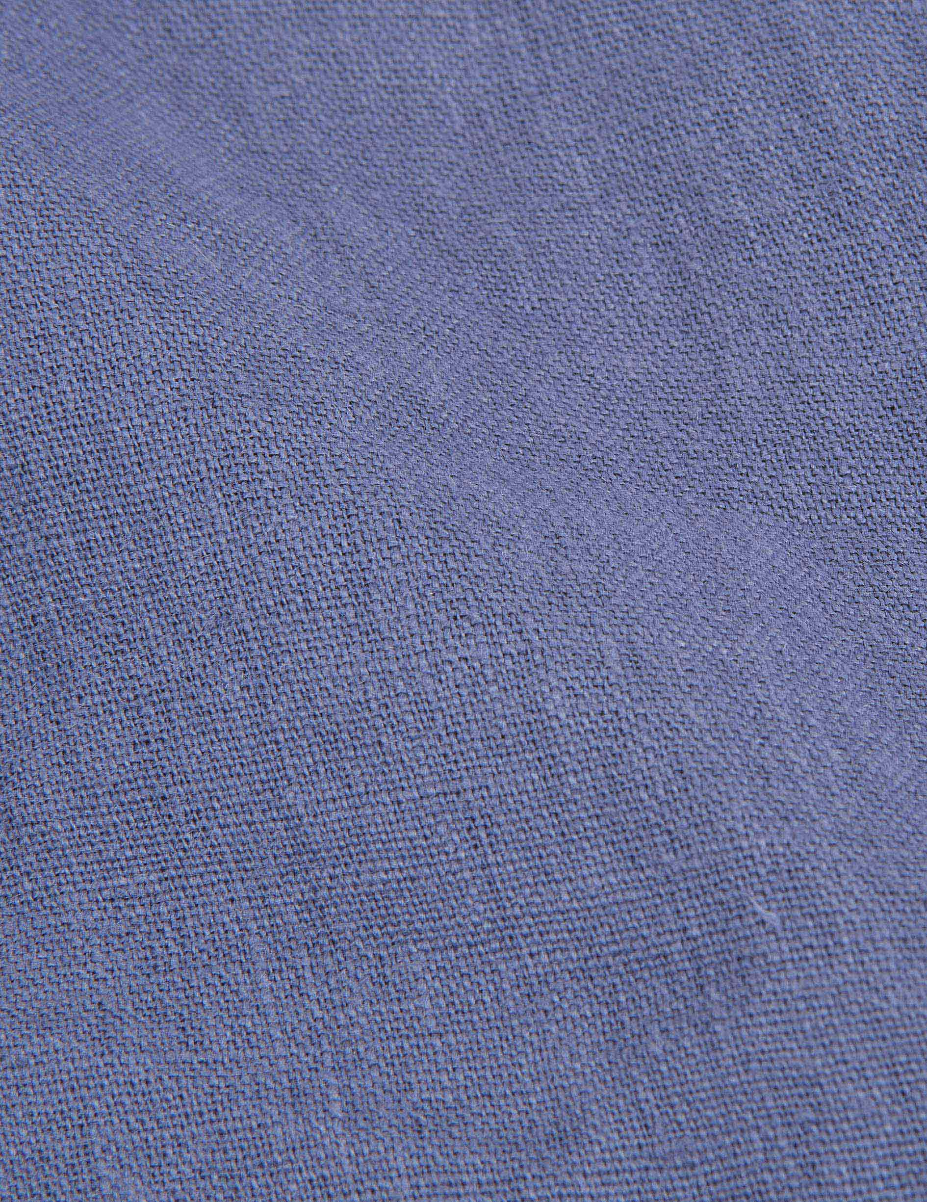 Blue linen Auguste shirt - Lin - Français Collar