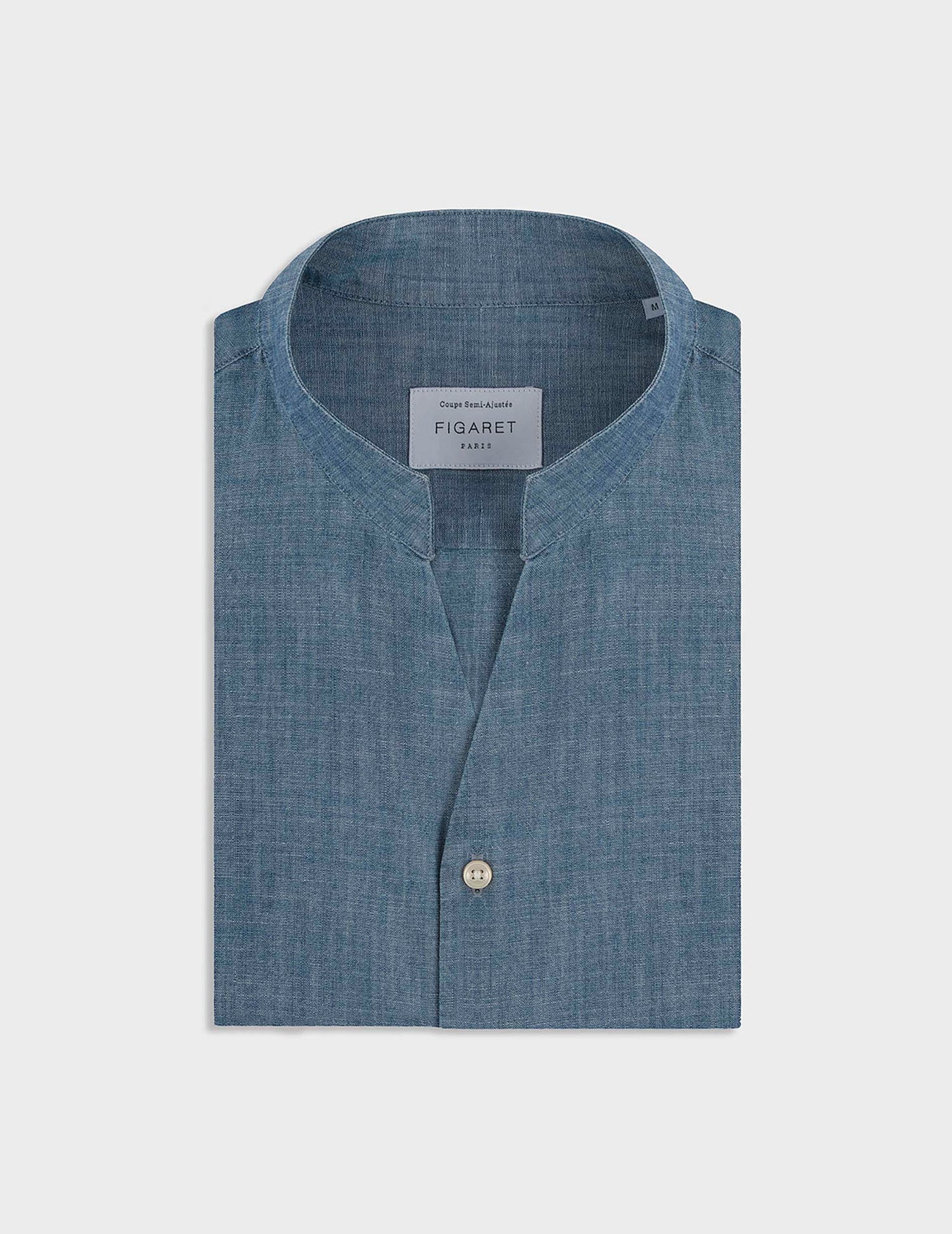 Chemise Carl bleue - Chambray - Col Carl#5