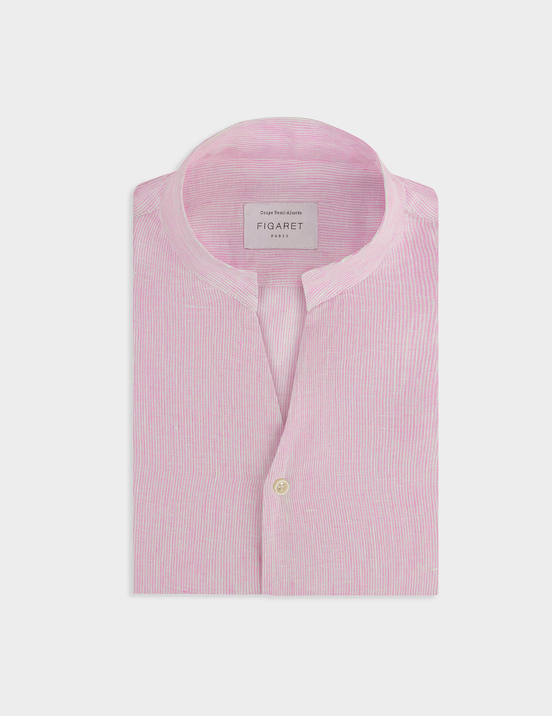 Pink striped linen Carl shirt