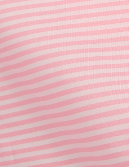 Semi-fitted pink striped shirt