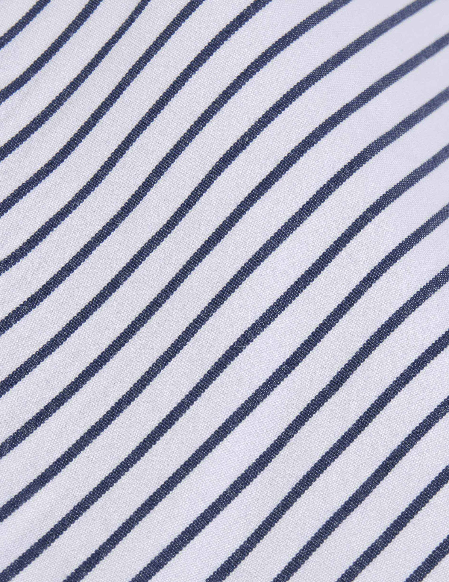 Chemise semi-ajustée rayée marine - Popeline - Col Figaret#2