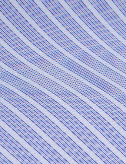 Blue striped semi-fitted shirt